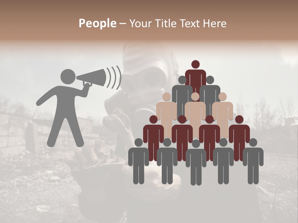 Holding Pollution Human PowerPoint Template