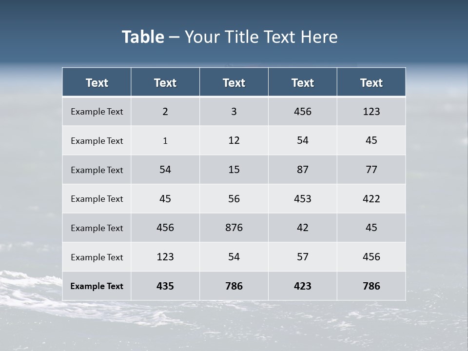 Activity Water Horizon PowerPoint Template