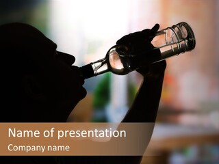 Drinking Background Dark PowerPoint Template