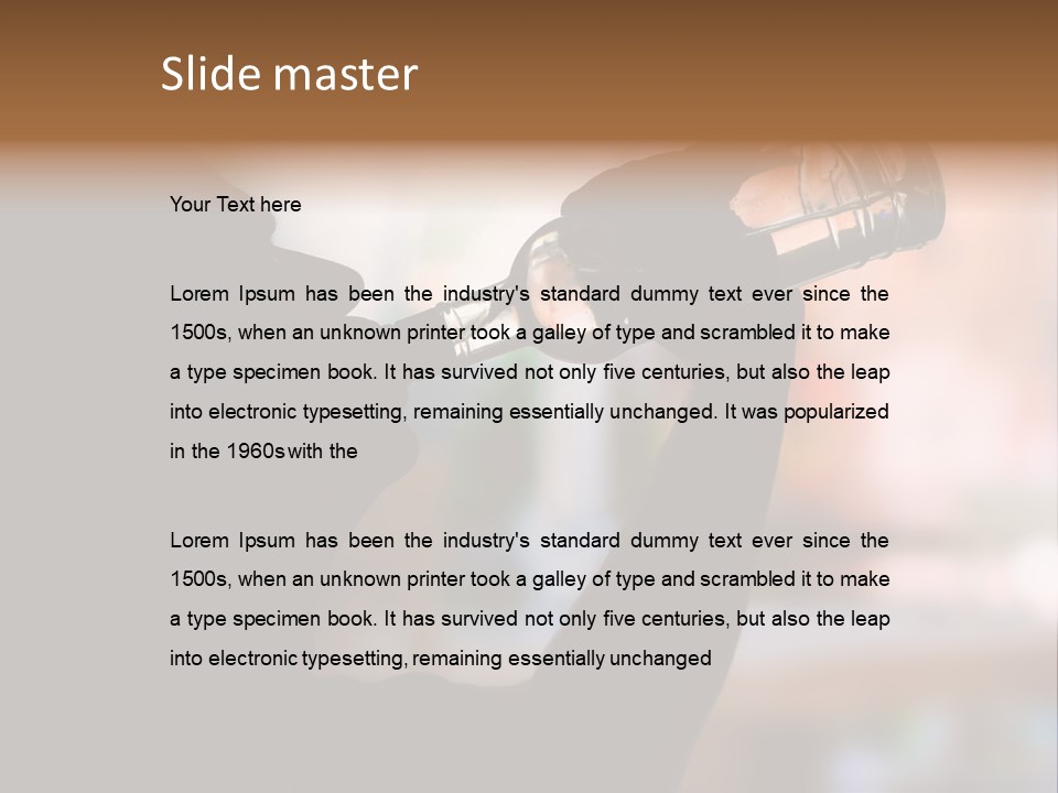 Drinking Background Dark PowerPoint Template