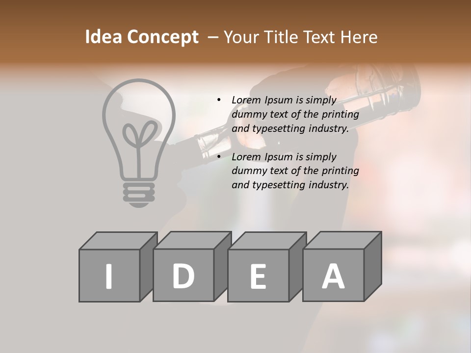 Drinking Background Dark PowerPoint Template