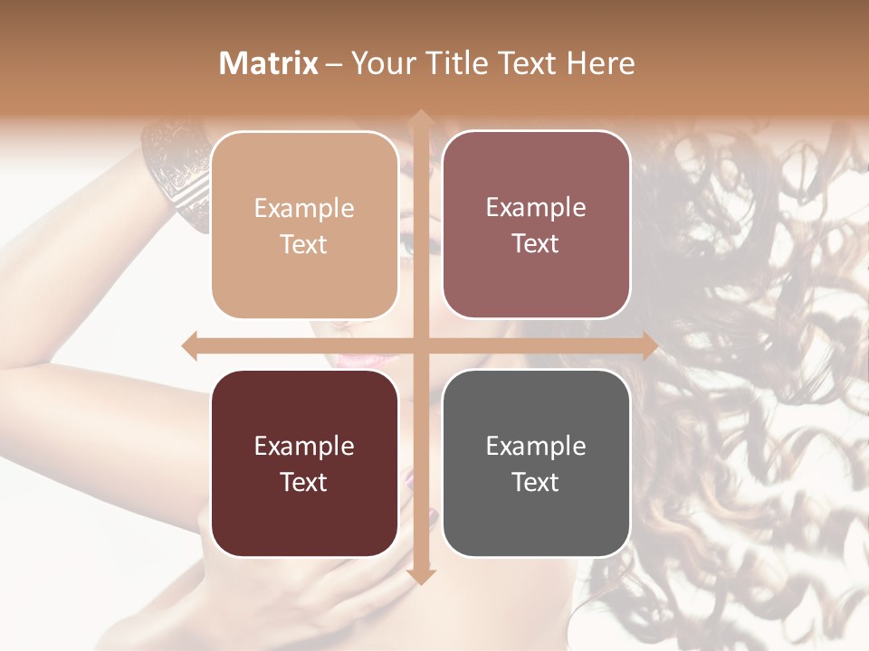 Long Hair Cosmetic Skincare PowerPoint Template