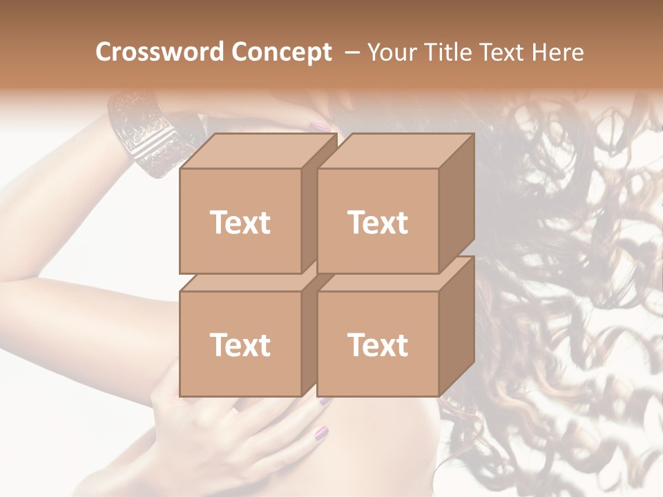 Long Hair Cosmetic Skincare PowerPoint Template