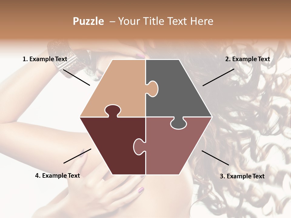 Long Hair Cosmetic Skincare PowerPoint Template