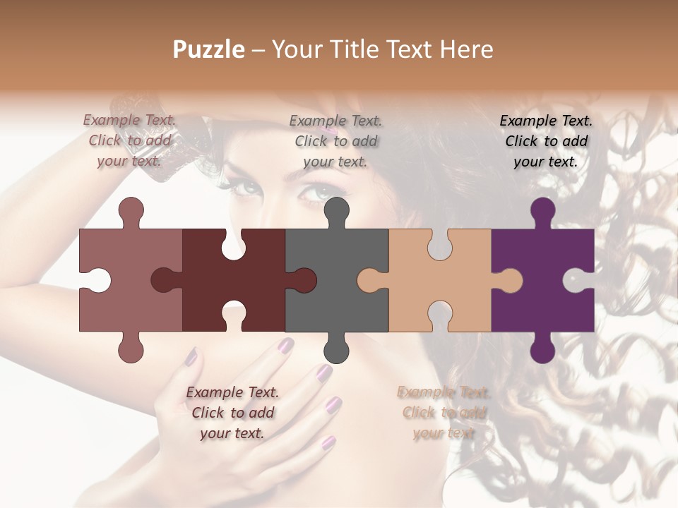 Long Hair Cosmetic Skincare PowerPoint Template