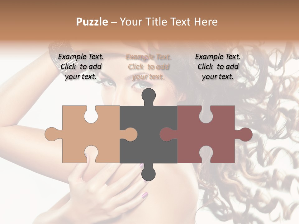 Long Hair Cosmetic Skincare PowerPoint Template