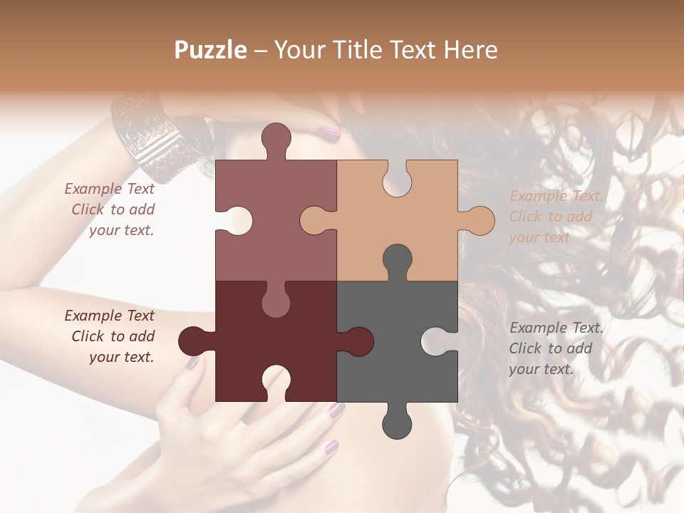 Long Hair Cosmetic Skincare PowerPoint Template