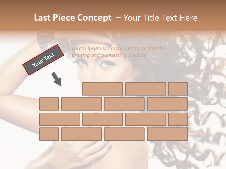 Long Hair Cosmetic Skincare PowerPoint Template