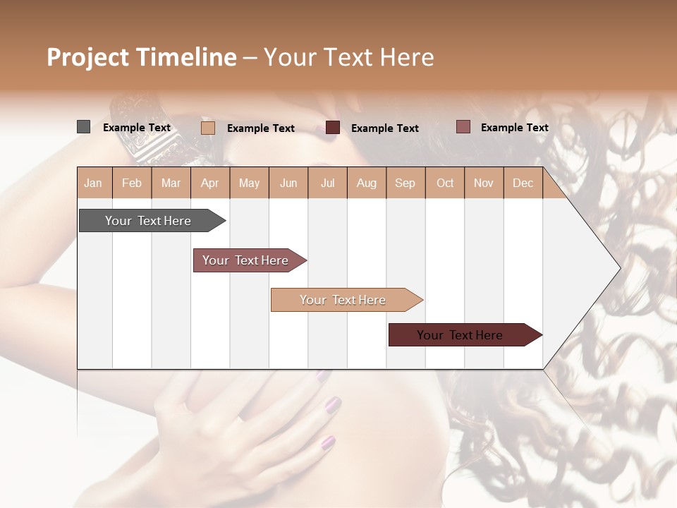 Long Hair Cosmetic Skincare PowerPoint Template