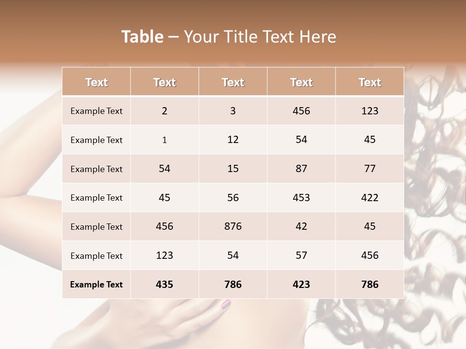 Long Hair Cosmetic Skincare PowerPoint Template
