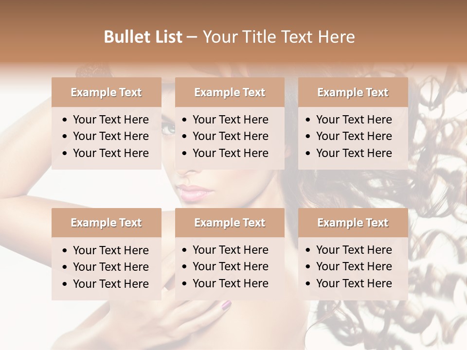 Long Hair Cosmetic Skincare PowerPoint Template