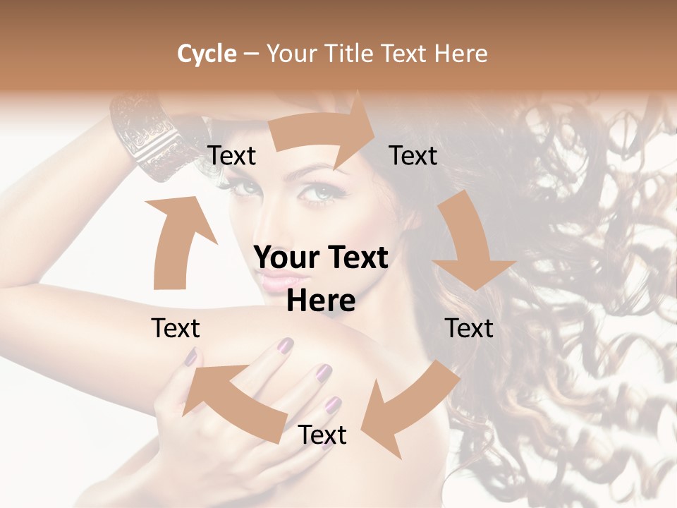 Long Hair Cosmetic Skincare PowerPoint Template