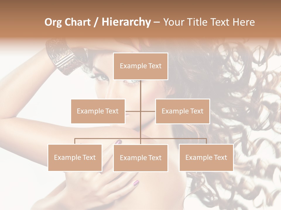 Long Hair Cosmetic Skincare PowerPoint Template