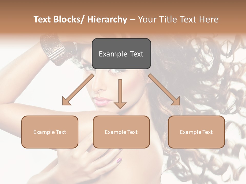 Long Hair Cosmetic Skincare PowerPoint Template