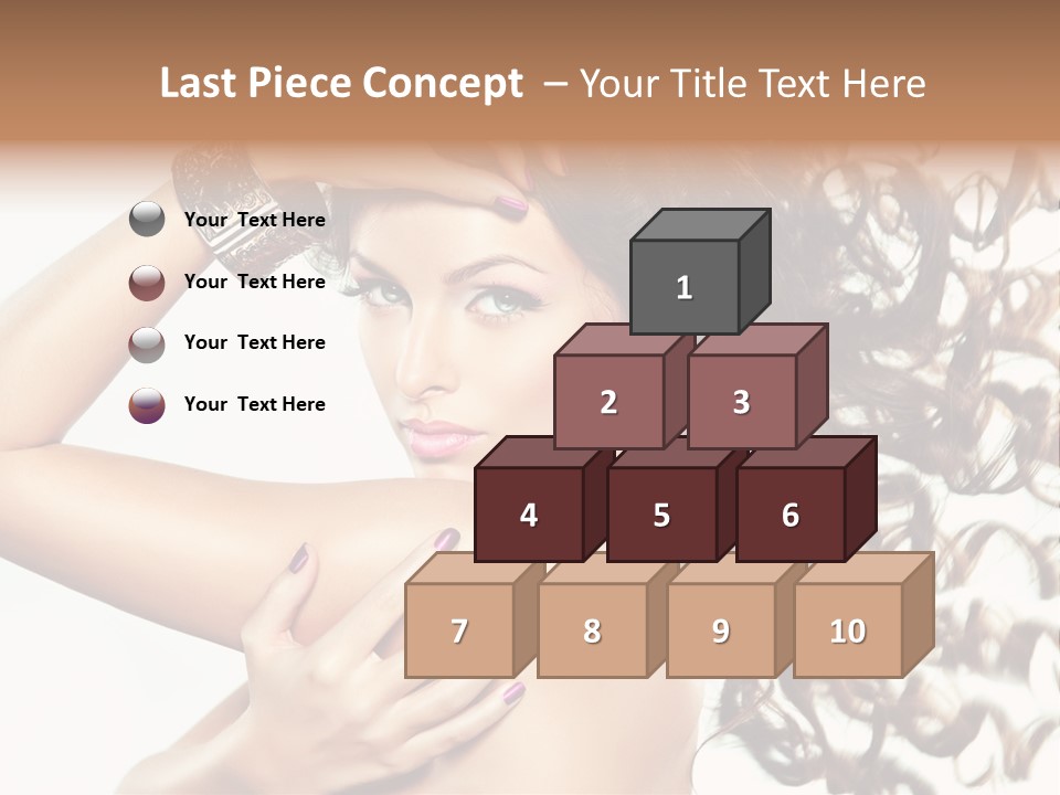 Long Hair Cosmetic Skincare PowerPoint Template