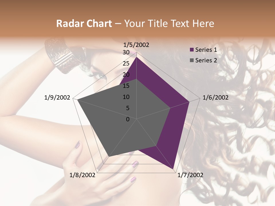 Long Hair Cosmetic Skincare PowerPoint Template