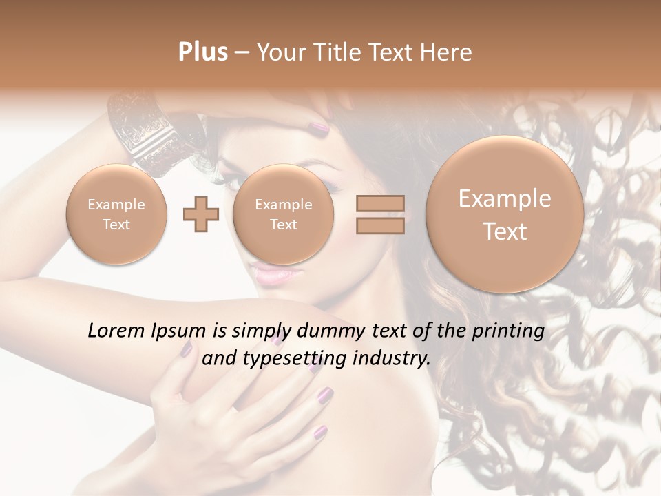 Long Hair Cosmetic Skincare PowerPoint Template