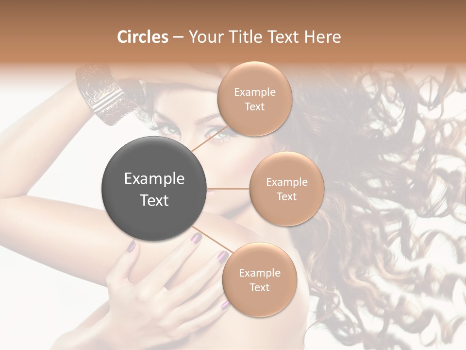 Long Hair Cosmetic Skincare PowerPoint Template