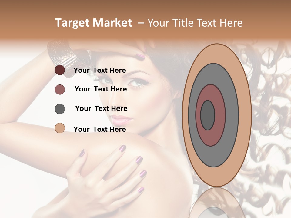 Long Hair Cosmetic Skincare PowerPoint Template