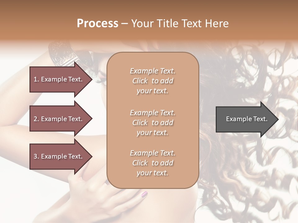 Long Hair Cosmetic Skincare PowerPoint Template