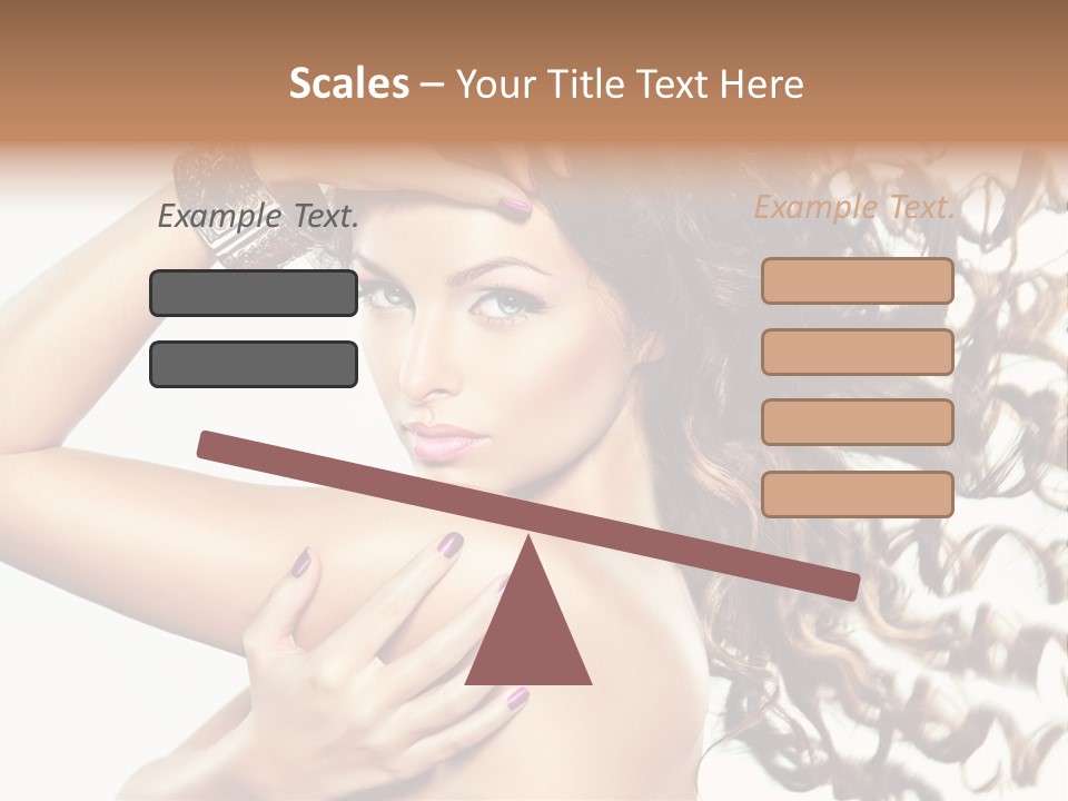 Long Hair Cosmetic Skincare PowerPoint Template