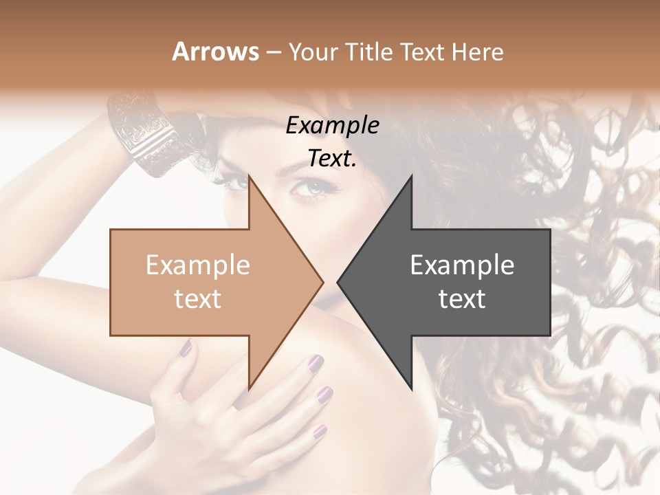 Long Hair Cosmetic Skincare PowerPoint Template