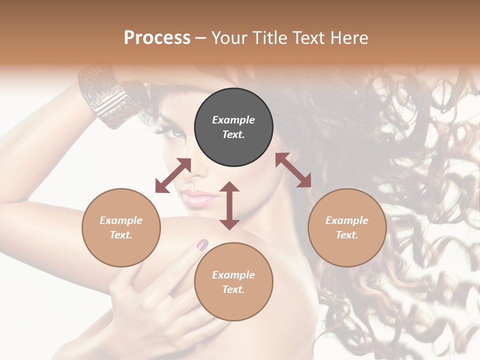 Long Hair Cosmetic Skincare PowerPoint Template