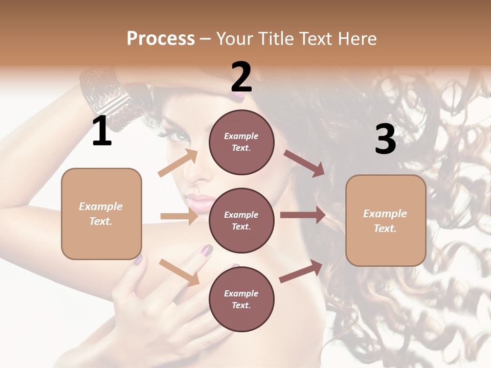 Long Hair Cosmetic Skincare PowerPoint Template