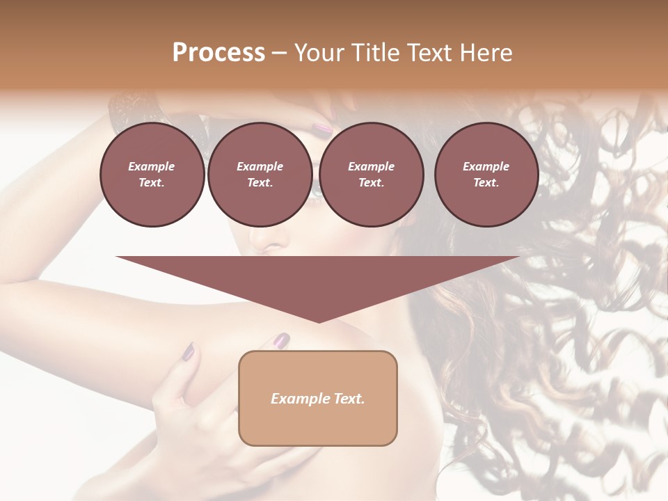 Long Hair Cosmetic Skincare PowerPoint Template