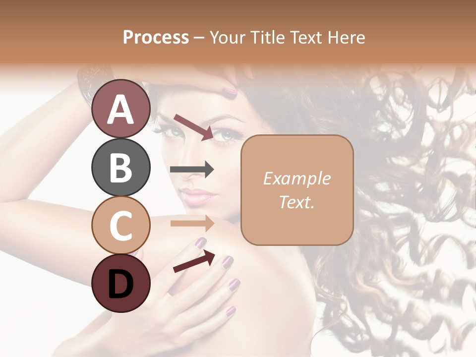 Long Hair Cosmetic Skincare PowerPoint Template