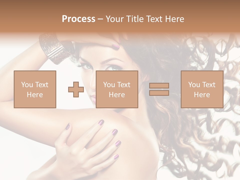 Long Hair Cosmetic Skincare PowerPoint Template
