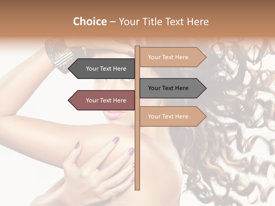 Long Hair Cosmetic Skincare PowerPoint Template