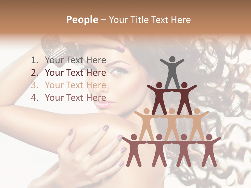 Long Hair Cosmetic Skincare PowerPoint Template