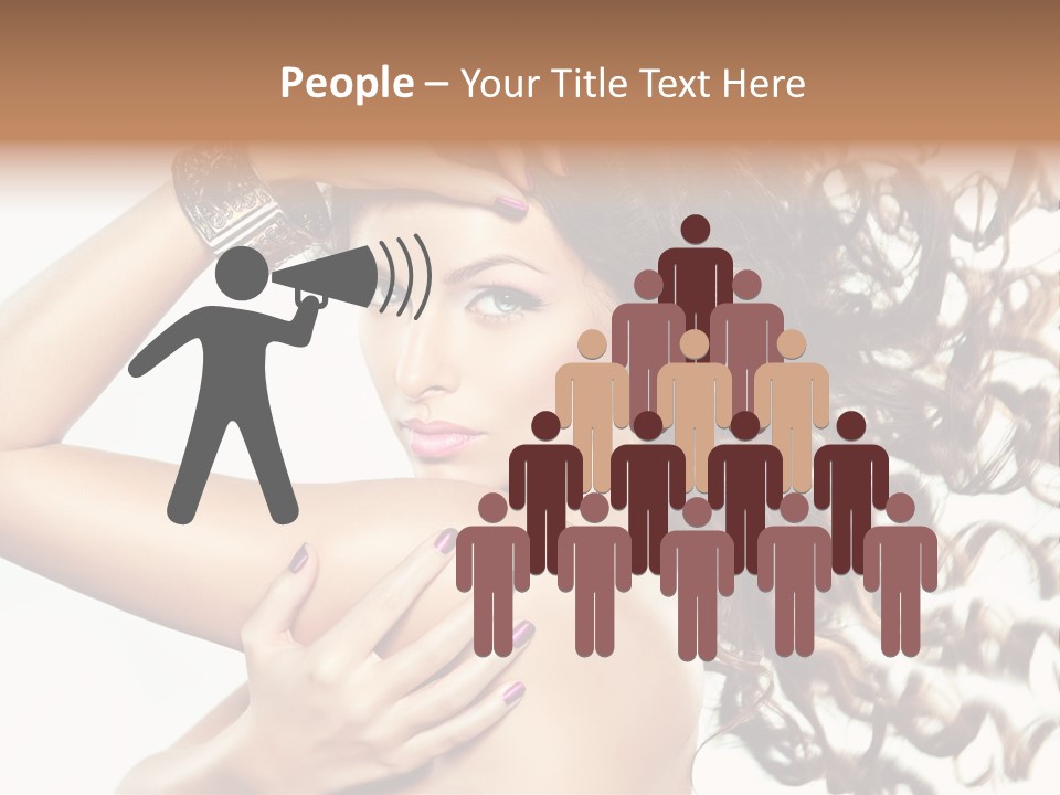 Long Hair Cosmetic Skincare PowerPoint Template