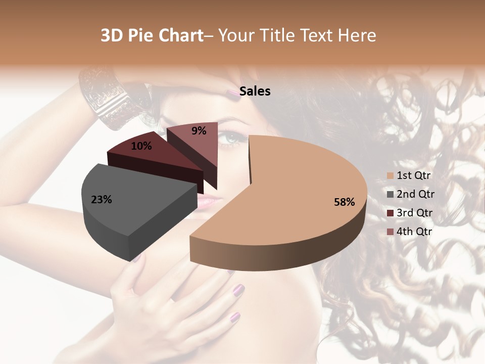 Long Hair Cosmetic Skincare PowerPoint Template