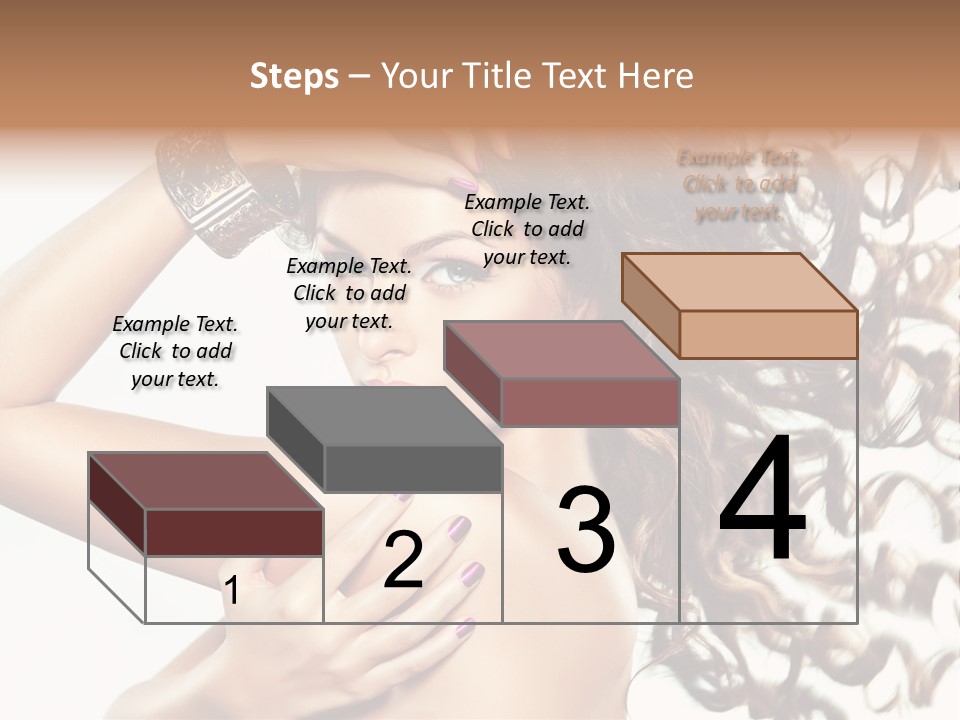 Long Hair Cosmetic Skincare PowerPoint Template