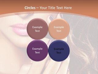 Wavy Hair Violet Manicure PowerPoint Template