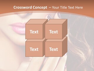 Wavy Hair Violet Manicure PowerPoint Template