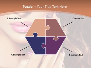 Wavy Hair Violet Manicure PowerPoint Template