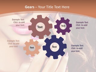 Wavy Hair Violet Manicure PowerPoint Template