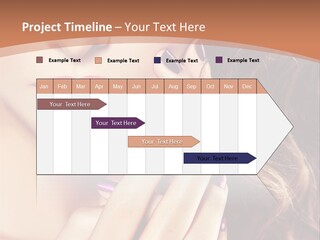 Wavy Hair Violet Manicure PowerPoint Template