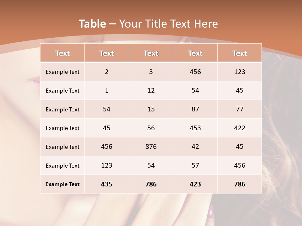 Wavy Hair Violet Manicure PowerPoint Template