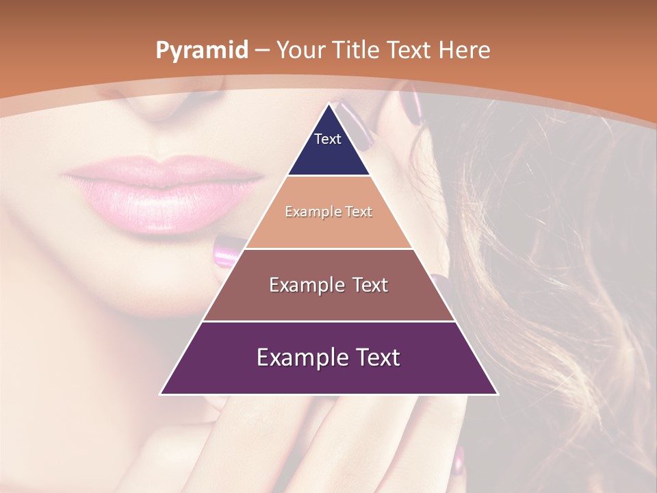 Wavy Hair Violet Manicure PowerPoint Template