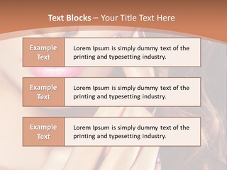 Wavy Hair Violet Manicure PowerPoint Template