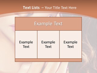 Wavy Hair Violet Manicure PowerPoint Template