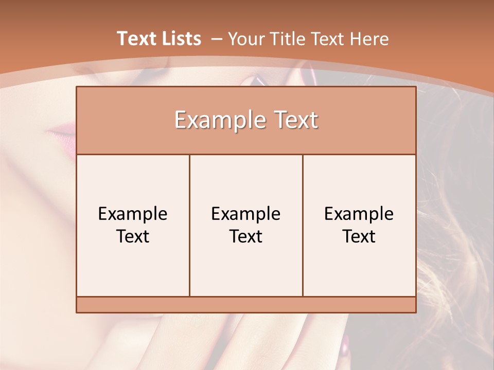 Wavy Hair Violet Manicure PowerPoint Template