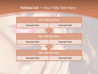 Wavy Hair Violet Manicure PowerPoint Template