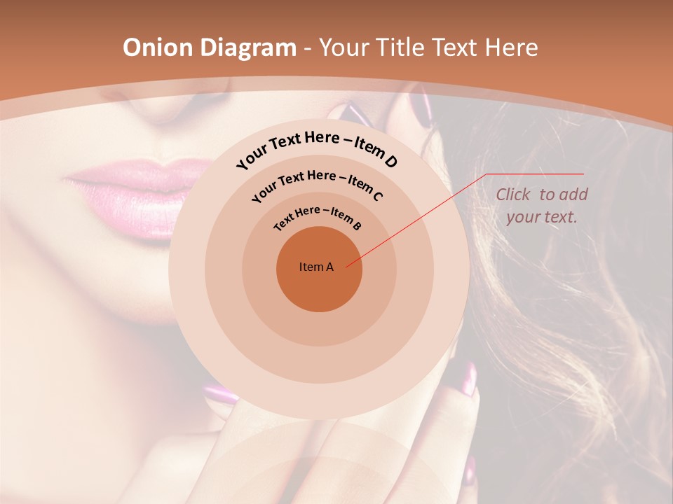 Wavy Hair Violet Manicure PowerPoint Template