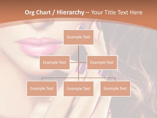 Wavy Hair Violet Manicure PowerPoint Template