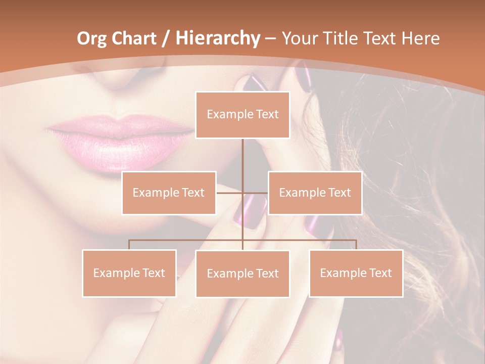 Wavy Hair Violet Manicure PowerPoint Template